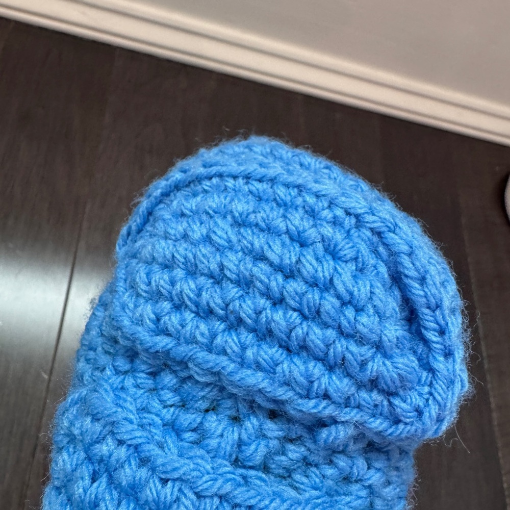 VINTAGE 1978 HANDMADE Sesame Street Cookie Monster Crochet Stuffed Animal Toddle - Picture 5 of 5